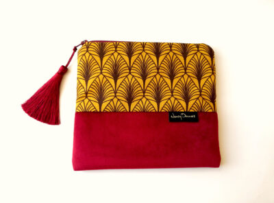 Pochette pompon, collection Velours